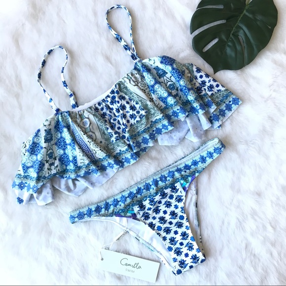 NEW Camilla Salvador Summer Ruffle Bikini - Picture 3 of 8